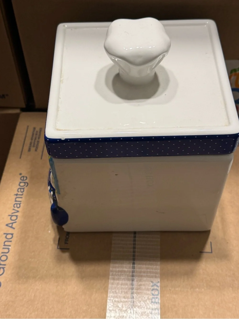 The Pillsbury Doughboy ceramic cookie canister jar tea time